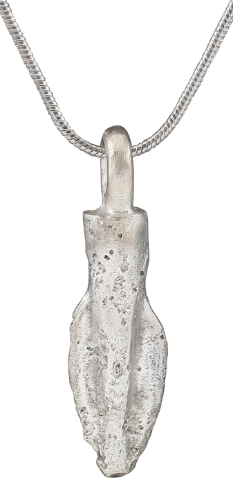 FINE GREEK ARROWHEAD PENDANT NECKLACE, C. 8TH-3RD CENTURY BC - Picardi Jewelry