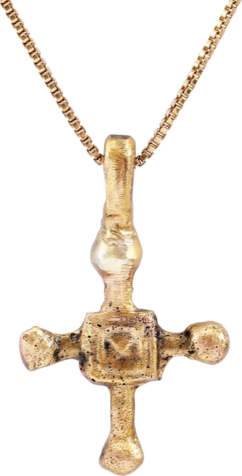 FINE MEDIEVAL EUROPEAN CONVERT’S CROSS NECKLACE, 9th-10th CENTURY (8202567090350)