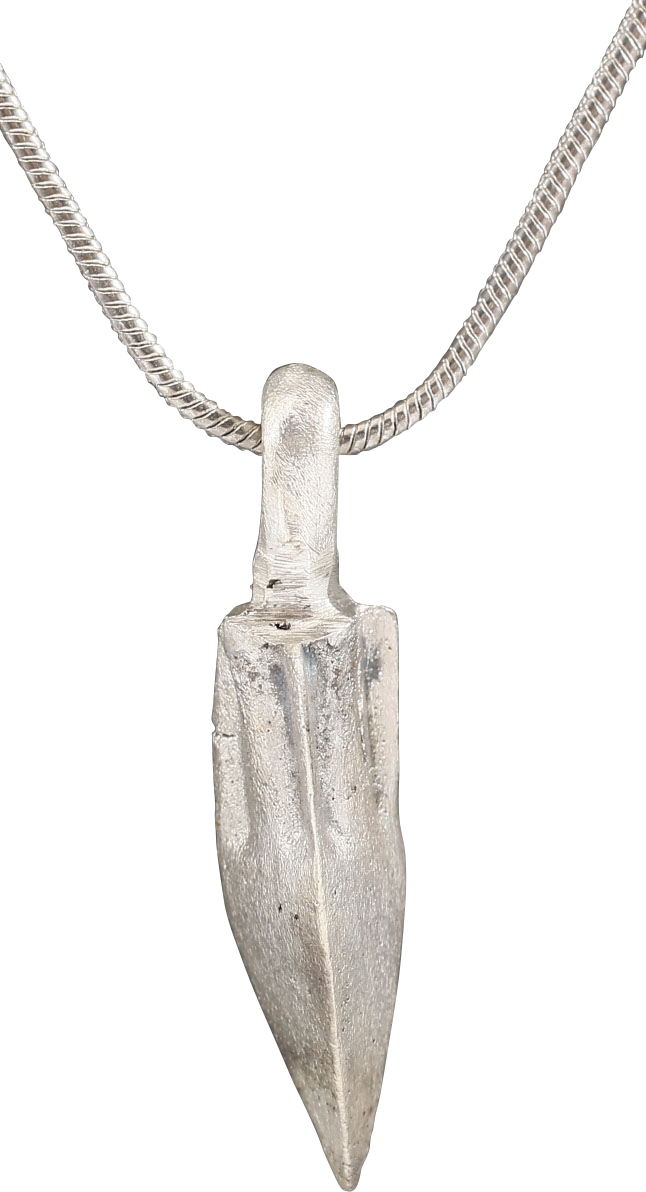 HELLENISTIC GREEK ARROWHEAD PENDANT NECKLACE, 300-100 BC - Fagan Arms (8202698522798)