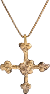 FINE EARLY CHRISTIAN CONVERT’S CROSS NECKLACE, 9TH-11TH CENTURY AD - Fagan Arms (8202626760878)