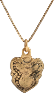 ANCIENT VIKING HEART PENDANT NECKLACE, C.850-1050 AD - Picardi Jewelry