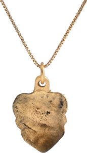 ANCIENT VIKING HEART PENDANT NECKLACE, C.850-1050 AD - Picardi Jewelry