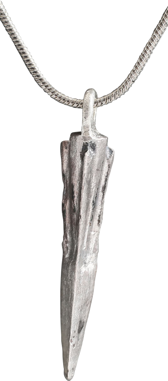 FINE GREEK ARROWHEAD PENDANT NECKLACE, 300-100 BC - Fagan Arms (8202697932974)