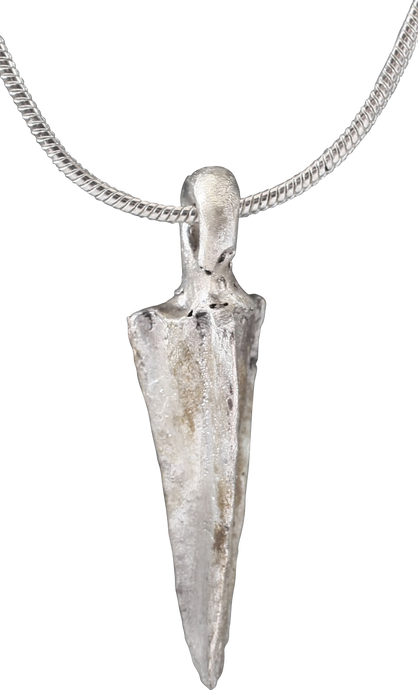 HELLENISTIC GREEK ARROWHEAD PENDANT NECKLACE, 300 - 100 BC - Picardi Jewelry