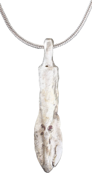 GREEK ARROWHEAD PENDANT NECKLACE C.8TH-3RD CENTURY BC - Picardi Jewelry