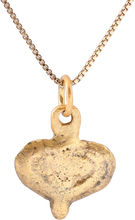 VIKING HEART PENDANT NECKLACE, C.950-1050 AD - Picardi Jewelry