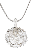 MEDIEVAL CHRISTIAN WHEEL OF FORTUNE AMULET NECKLACE - Picardi Jewelry