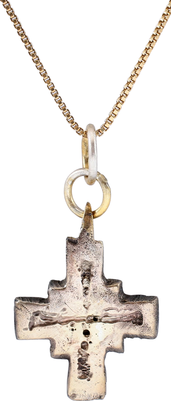 MEDIEVAL EUROPEAN PILGRIM’S RELIQUARY CROSS NECKLACE, 8th-12th CENTURY - Picardi Jewelry