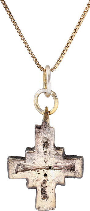 MEDIEVAL EUROPEAN PILGRIM’S RELIQUARY CROSS NECKLACE, 8th-12th CENTURY - Picardi Jewelry