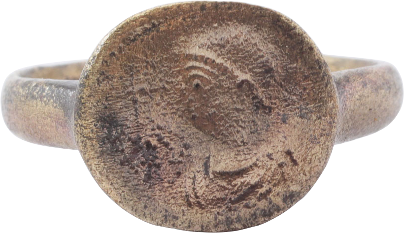 GRECO-ROMAN FIGURAL RING, C.50-300 BC, SIZE 11 1/4 (8230986252462)
