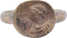 GRECO-ROMAN FIGURAL RING, C.50-300 BC, SIZE 11 1/4 (8230986252462)