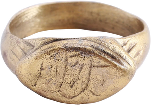 ROMAN SIGNET RING, 2ND-5TH CENTURY AD, SIZE 7 (8202571448494)