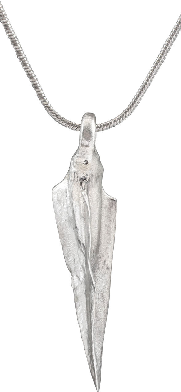 FINE ROMAN ARROWHEAD PENDANT NECKLACE, 100 BC-100 AD - Picardi Jewelry