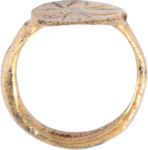 ROMAN/BYZANTINE CHRISTENING OR BAPTISM RING, C.2ND-6TH CENTURY AD - Picardi Jewelry