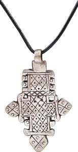 COPTIC SILVER CROSS, ETHIOPIA, 19TH CENTURY - Picardi Jewelry