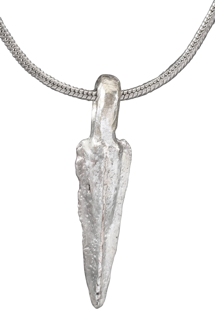 HELLENISTIC GREEK ARROWHEAD PENDANT NECKLACE, 300 - 100 BC - Picardi Jewelry