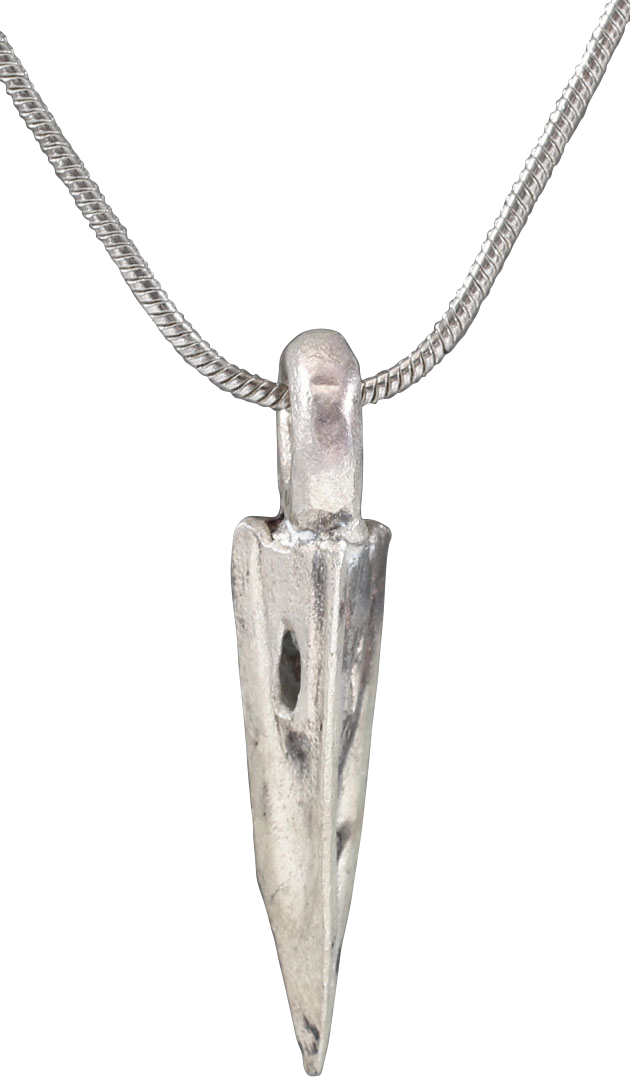 HELLENISTIC GREEK ARROWHEAD PENDANT NECKLACE, 300 - 100 BC - Picardi Jewelry