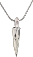 HELLENISTIC GREEK ARROWHEAD PENDANT NECKLACE, 300 - 100 BC - Picardi Jewelry