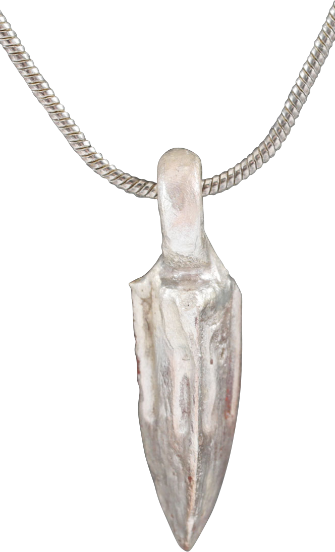 FINE GREEK ARROWHEAD PENDANT NECKLACE, 300-100 BC - Picardi Jewelry