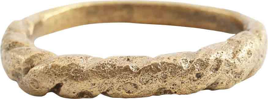 VIKING ROPED OR TWIST WEDDING RING C.866-1067 AD, SIZE 9. - Picardi Jewelry