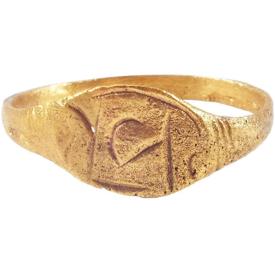 ANCIENT VIKING RUNIC RING C.850-1050 AD SIZE 9 - Picardi Jewelers
