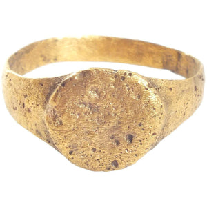 EARLY CHRISTIAN GILT RING C.8th-11th CENTURY SIZE 10 ¾ - Picardi Jewelers